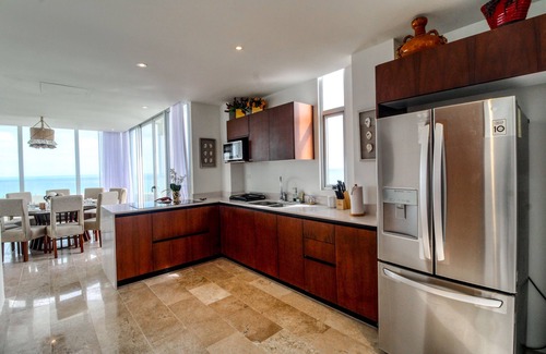Miramar House | Palm-lined penthouse with plunge pool, amazing views, sauna, & balcony