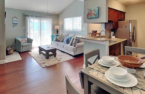 Galveston Condo | Palms at Cove View 212- Blissful Thinking | Cozy Condo w/Water Views