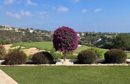 Aphrodite Hills Apartment | Panoramic Golf & Sea Views From Lux Apartment & Private Garden. Free WIFI/UK TV