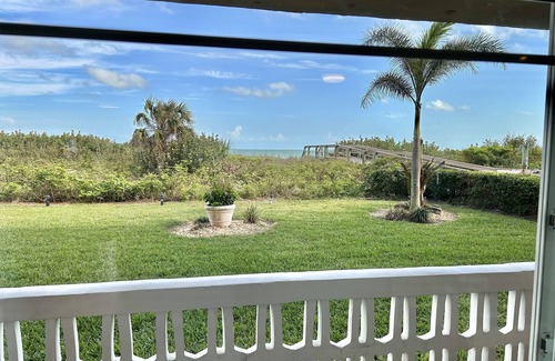 Cocoa Beach Condo | Paradise Beach House #2 Direct Oceanfront Condo. (OCEAN LEVEL GROUND FLOOR)