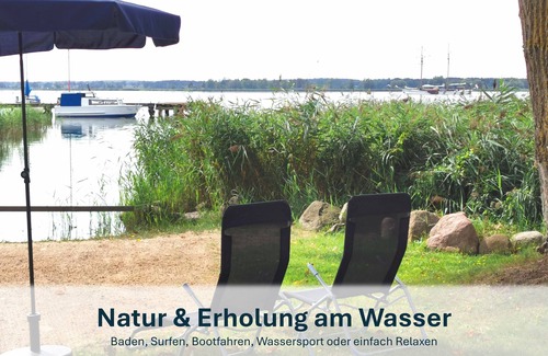 Ostvorpommern Apartment | Paradise on the Peenestrom quiet, small priv. Beach, Terrace - Ziemitz -