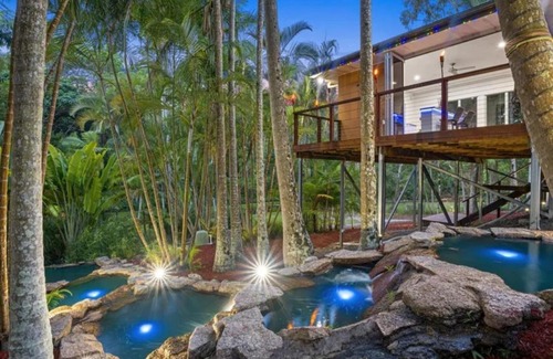 Carrara House | Paradise Retreat Resort Home with Waterfall & Pool on 2000m2