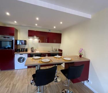 Vaires-sur-Marne Apartment | Paris Disneyland appartement centre-ville, parking, au coeur de l'aviron