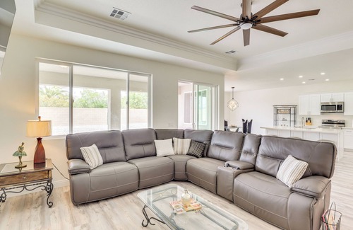 Pahrump House | Patio & Fenced-In Yard: Desert Oasis in Pahrump!