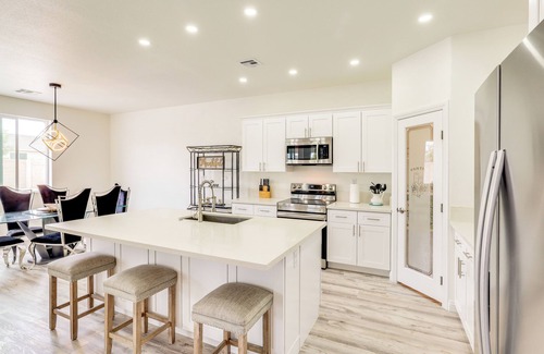 Pahrump House | Patio & Fenced-In Yard: Desert Oasis in Pahrump!
