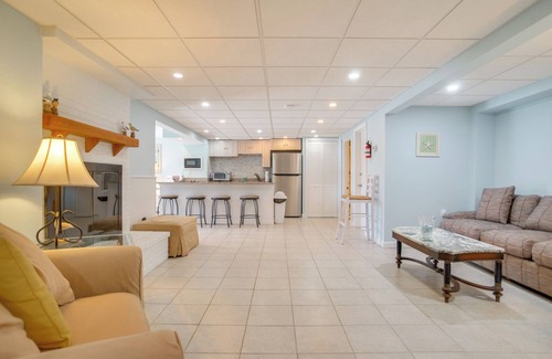 Mashpee Apartment | Patio + Pond View: Serene Cape Cod Escape