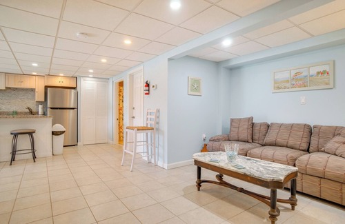 Mashpee Apartment | Patio + Pond View: Serene Cape Cod Escape