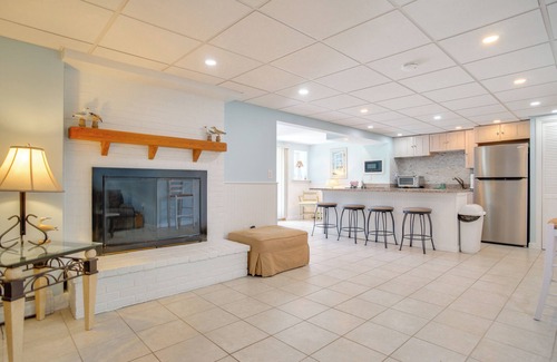 Mashpee Apartment | Patio + Pond View: Serene Cape Cod Escape