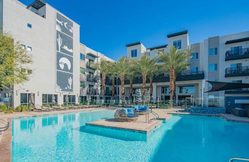 Desert View Village Apartment | Patio Retreat - Dedicated Workspace - Pools - Parking S134