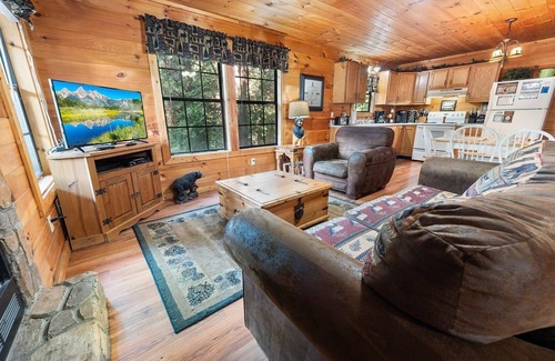Sevierville Cabin | Paw Prints Secluded Mountain View Cabin with Hot Tub and Pool Table