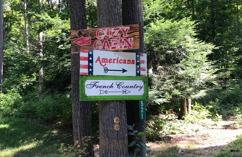 Traverse City Cabin | Peaceful cabin in our private woods, close to bike trail, winery, and lakes.
