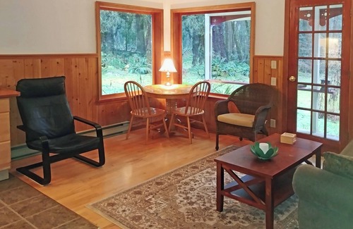 Courtenay Apartment | Peaceful, comfortable getaway - surrounded by gardens and forest.