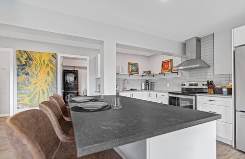 Vernon Apartment | Peaceful Forest Suite with Lake Views and Hiking!