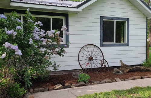 Geyser House | Peaceful house in Highwood Mountains. Private creek access. Large fenced yard.