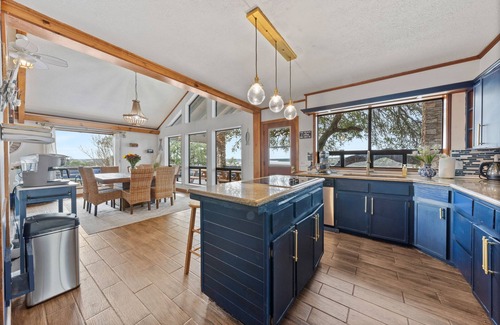 Leon Junction House | Peaceful Lake Front Home Sleeps 12