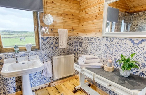 Malltraeth Cottage | Peacock Cabin - a dog that sleeps 2 guests in 1 bedroom