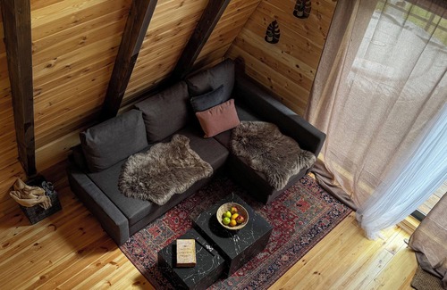 Zabljak Ski Chalet | PeaksView A-frame chalets with hot tub, fireplace and stunning mountain views