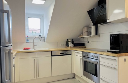 Reppenhagen Apartment | Penthaus Luna am Strand mit Meerblick & Balkon