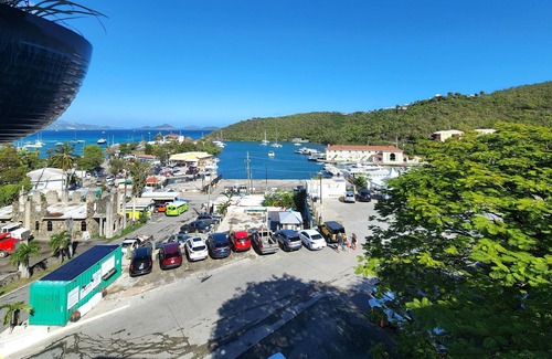 Estate Enighed Condo | Penthouse condo downtown Cruz Bay with amazing ocean views!