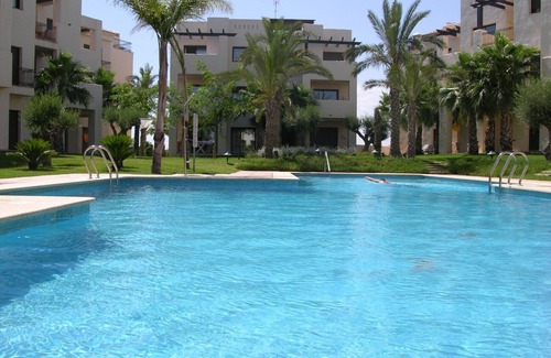 Roda Apartment | Penthouse, roof terrace, free wifi, balcony, pool views, communal pool