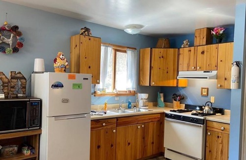 Bayfield Apartment | Perfect for families! Wifi hard wired into each cabin, fireplace, full kitchen.
