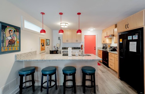 Folly Beach Apartment | Perfect Purple Palace Folly Vacation Apt A