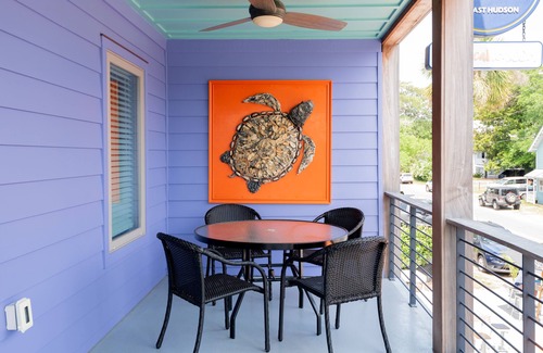 Folly Beach Apartment | Perfect Purple Palace Folly Vacation Apt A