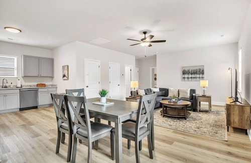 Greer House | Pet-Friendly 2BR Greer Home, King Beds & Fire Pit