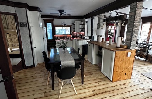 Brownsburg-Chatham Ski Chalet | Pet-Friendly, Secluded Waterfront Cottage with Modern Amenities & Cozy Fireplace