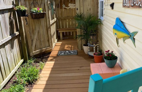Supply House | Pet Friendly Separate Fee 75, enjoy fenced in yard, outdoor shower, fire pit