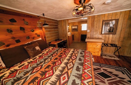 Dubois Cabin | Pet-Friendly Wind River Deluxe Queen w/Mountain View, Hot tub & Parking