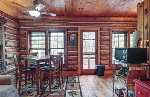 Park Falls Cabin | Pier & Lake-View Patio: Wisconsin Northwoods Cabin