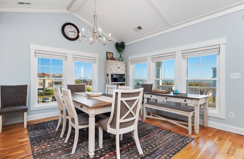 Yaupon Beach House | Pier Walker: Spacious, Beautiful Home with Amazing Ocean Views Steps from OKI Pi