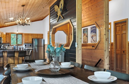 Spring Valley Cabin | Pikes Peak Colorado Modern Cabin Retreat: Hot Tub, Arcade, Trails, Peaceful