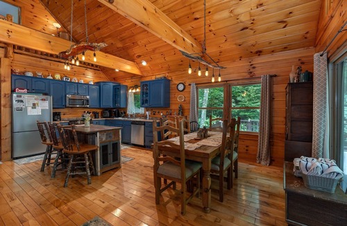 Old Fort Cabin | Pine Creek Cabin | Pet-Friendly Creekside Oasis with Hot Tub & Fire Pit!