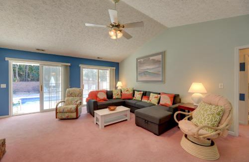 Pine Knoll Shores House | Pine Knoll Shores Getaway - Walk to Beach!