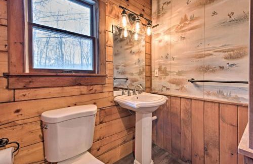Locust Lake Village House | Pocono Log Cabin Fireplace, Fire Pits and Amenities