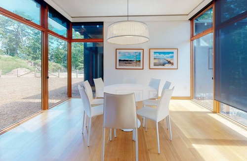 Tisbury House | Polished architectural gem w/ private pool, covered patio & vaulted ceilings