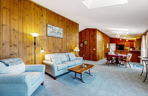 Moultonborough House | Pond & mountain view cabin with fireplace, workstation, W/D, deck, & internet