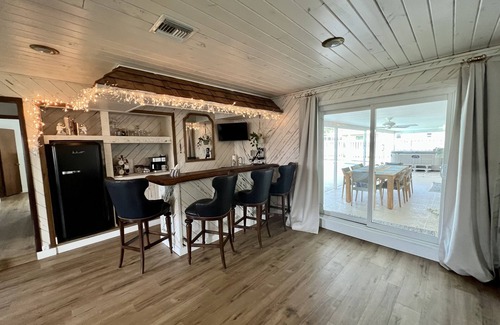 Beach Estates House | Pool, hot tub and fireplace: Melbourne Beach home, walk to beach!
