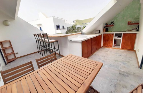 Santa Maria Apartment | Pool house with 2 balconies, next to the beach!