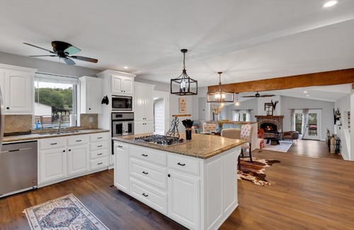 Tulsa House | Pool Table, Fireplace, Patio, Office