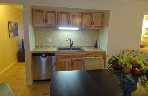 Mount Ida Apartment | Poolside King Cabana with full kitchen, king bed, sleeper sofa and pool access. by RedAwning