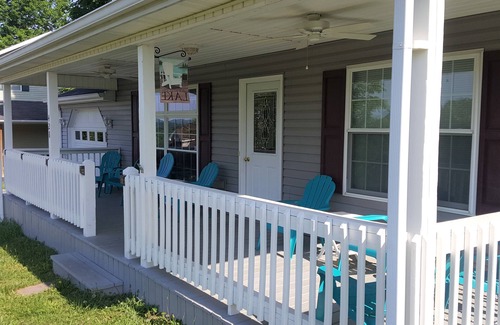 Monticello House | Porch sunset on the lake, 1/2 mile from Beaver Creek Marina!