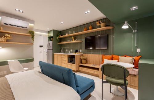 Sao Paulo Apartment | Próx. Metrô, Consulado e Shopping | Vaga Opcional