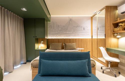 Sao Paulo Apartment | Próx. Metrô, Consulado e Shopping | Vaga Opcional