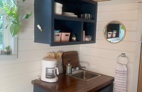 Rainbow Cabin | Prairie Rose Tiny House at Brazos House Retreat
