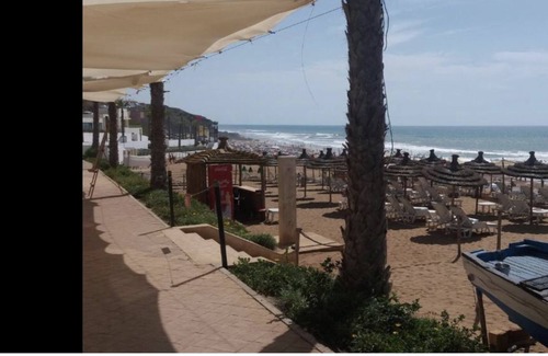 Plage des Nations Apartment | Prestigia plage des nations seen on sea and swimming pool high standing apartment