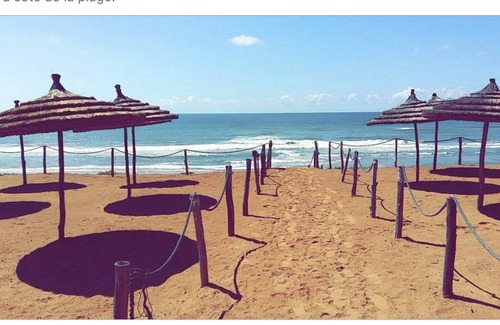 Plage des Nations Apartment | Prestigia plage des nations seen on sea and swimming pool high standing apartment