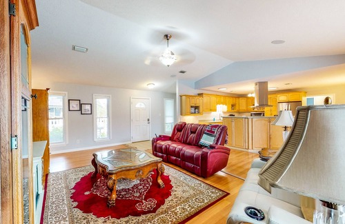 Callaway House | Prime Home with Private Pool, Firepit & Home Office - Dog-Friendly
